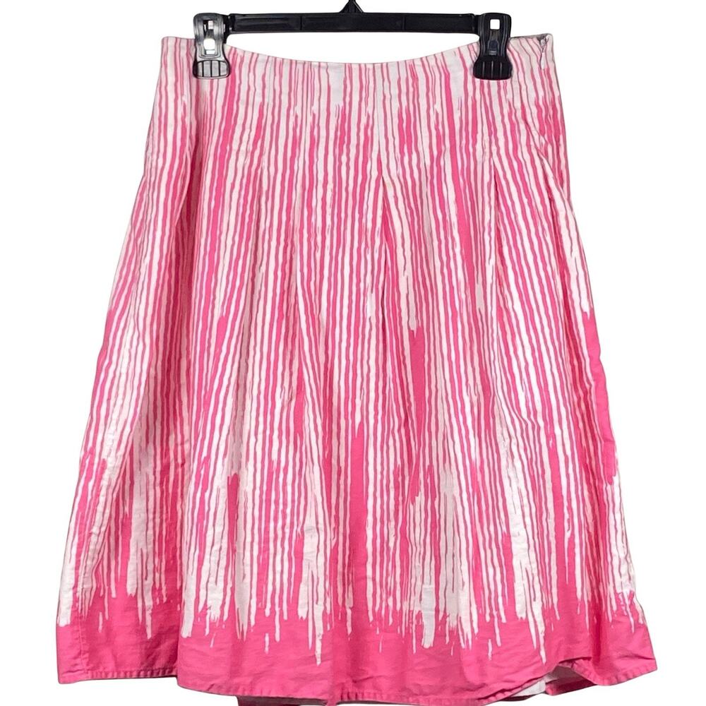 Cato Skirt Women’s Size 8 Knee Length Pink White Side Zipper Lined 29x23